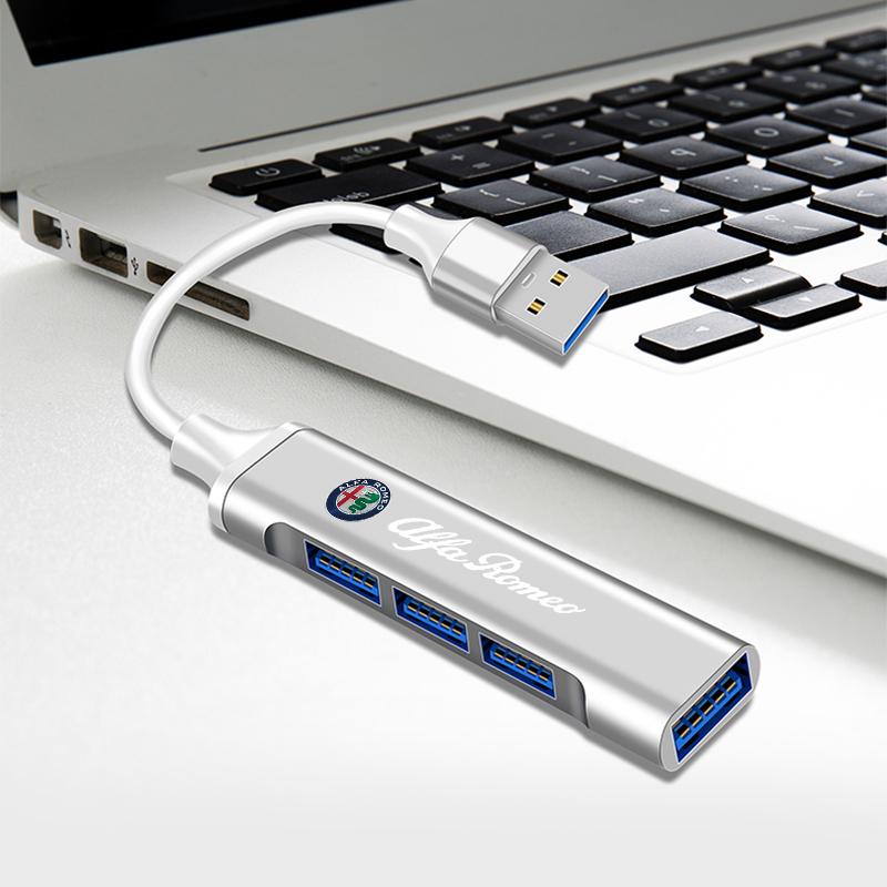 For Alfa Romeo USB 3.0 HUB 4 in 1 Type C Adapter For Alfa Romeo 159 147 156 166 Giulietta Giulia Mito Stelvio Brera Spider Car A zw8