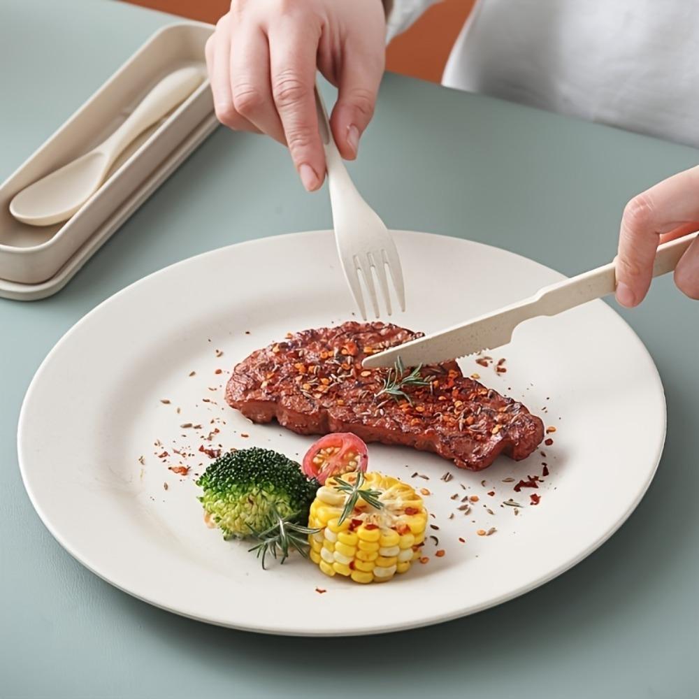 Outdoor Travel Knife, Fork, and Spoon Cutlery Set, Reusable Lightweight Utensils Suitable for Travel, Camping Daily Use