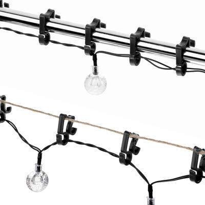 100 ganci per luci da appendere all'esterno, per grondaie decorative, per luci a stringa, ganci per illuminazione