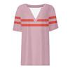 Women's Summer Short Sleeve V Neck Shirt Business Casual Loose T-Shirt Trendy Fashion Clothing Tops