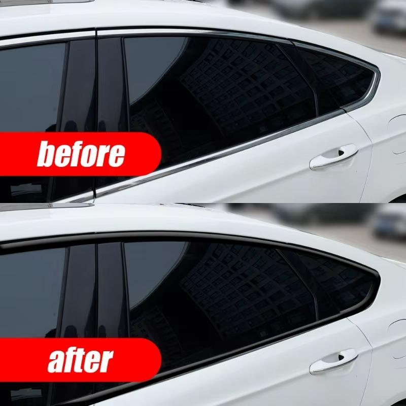 10/7/5/3cm Car Sticker Matte Black Vinyl Wrap Film Car Modification Film Car Interior Decorative Stripe Color Changing Film Tape