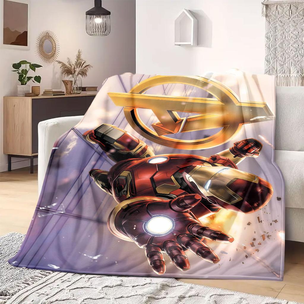 Marvel Cartoon Print for Bedrooms Sofas Beds Chairs Picnics Travel Flannel Blanket Home Decor Great Gift Various Sizes New