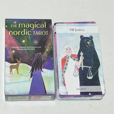 Le Carte del Tarot Nordico Magico 10*6.3cm Un Mazzo da 79 Carte Ispirato ai Vecchi Miti e al Folklore Nordico Gioco di Carte Divinatorie