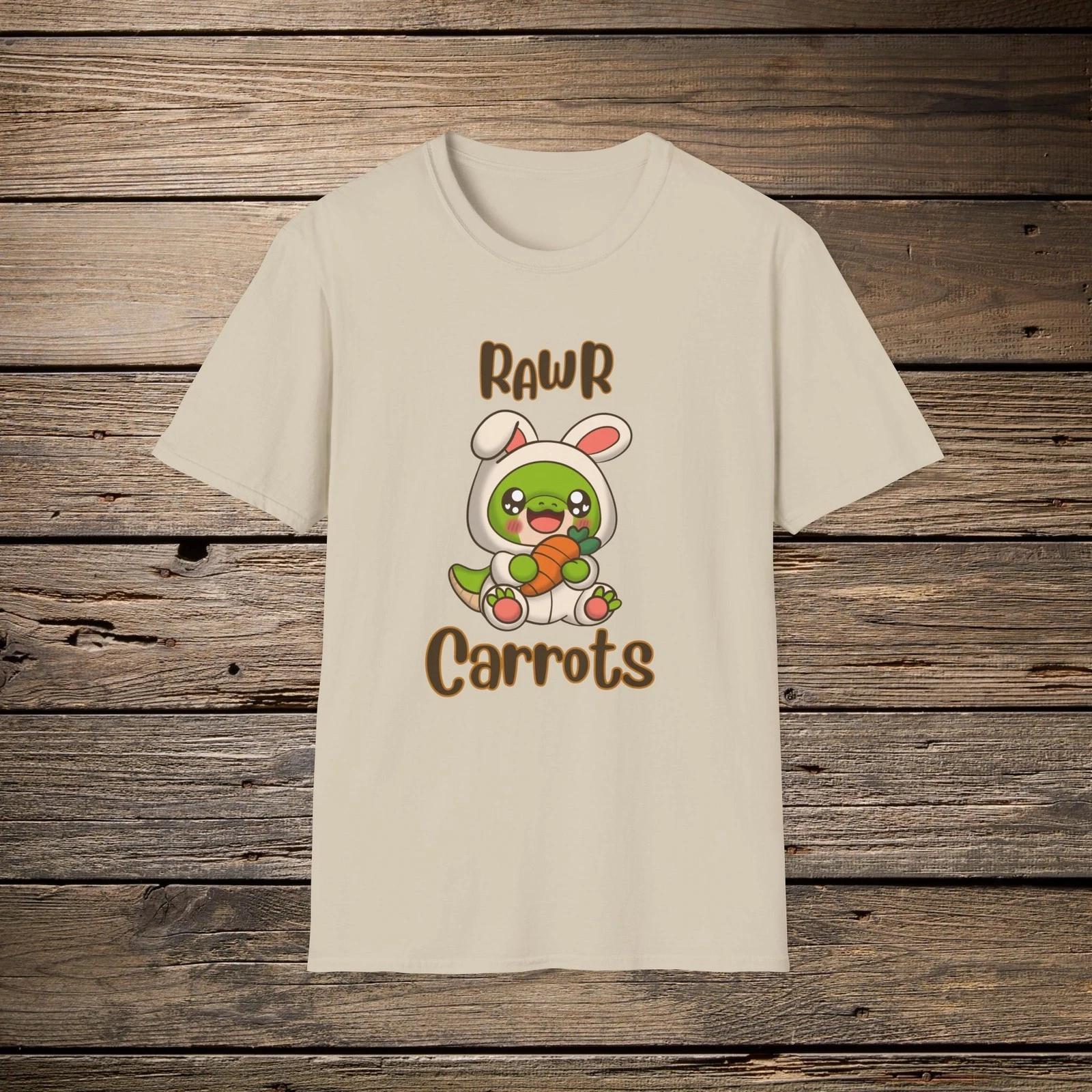 Cute Bunny Dino Rawr Carrots Children s Children s T Children s T-shirt | Animal Graphic Tee 120