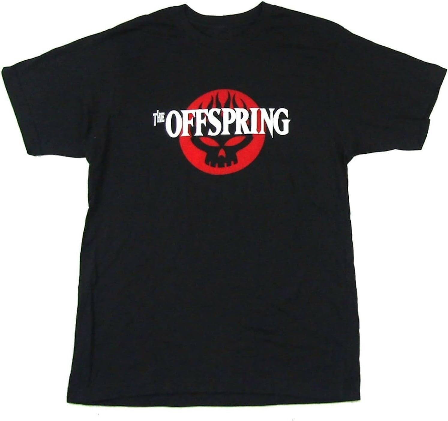 Offspring Flame Skull Black T-Shirt New Band Merch Black Mens XS чёрный