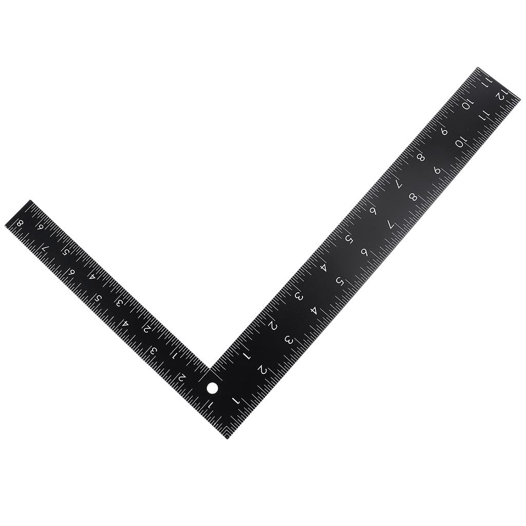 Metal L-Square Shape Ruler Curve Sewing Measure Professional Framing Square Ruler Black for Carpenter Tailor DIY Sewing