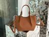 Elegant Women's Genuine Cowhide Bucket Handbag - Versatile Single Shoulder & Crossbody Style.