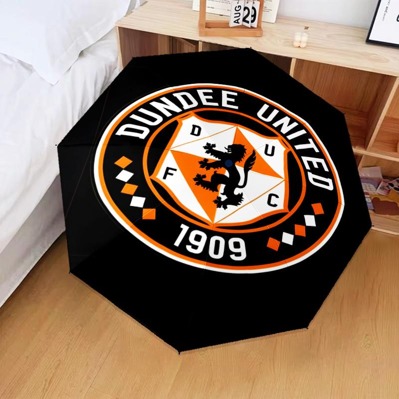 1PC Dundee United Crest Printed Umbrella Folding umbrella, automatic umbrella 8-Frame for Travel, camping Fan gifts Christmas Gifts