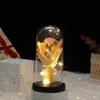 New Glass Cover Rose Eternal Flower, Mother's Day Gift Luminous Soap Bouquet Ornament, Exquisite Simulated Flower