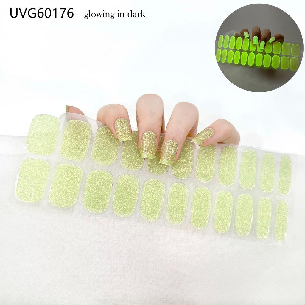 Transparent Nude UV Gel Nail Art Stickers: Semi-Cured, Semi-Baked Manicure Sheets