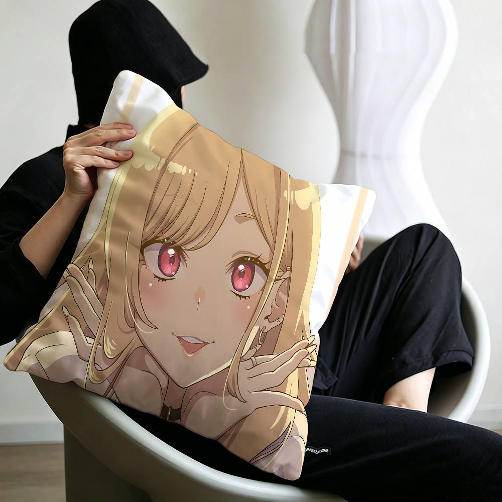 My DressUp Darling MMarin Kitagawa Pillowcase toon Gift Cushion Cover Bedroom Home Sofa Chair Seat Decor pillow case