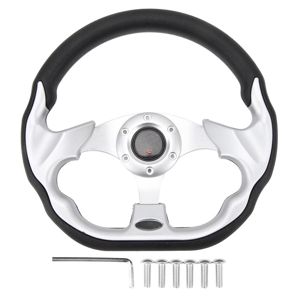 12.5 Inch Golf Cart Steering Wheel Universal 6 Holes Steering Wheel Replacement for E‑Z‑GO TXT & RXV