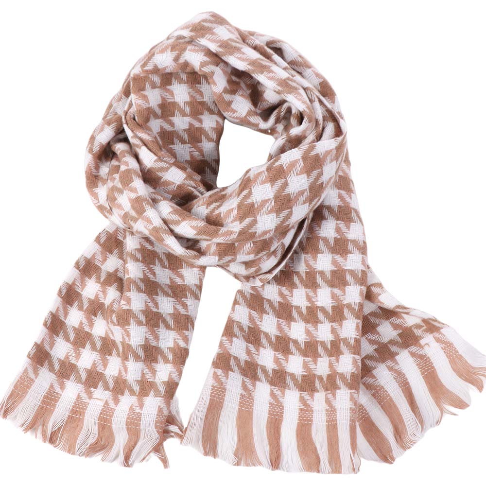 Plaid Y2K Checkered Scarf Korean Style Winter Cashmere Shawl Knitted Houndstooth Scarf  Women/Men