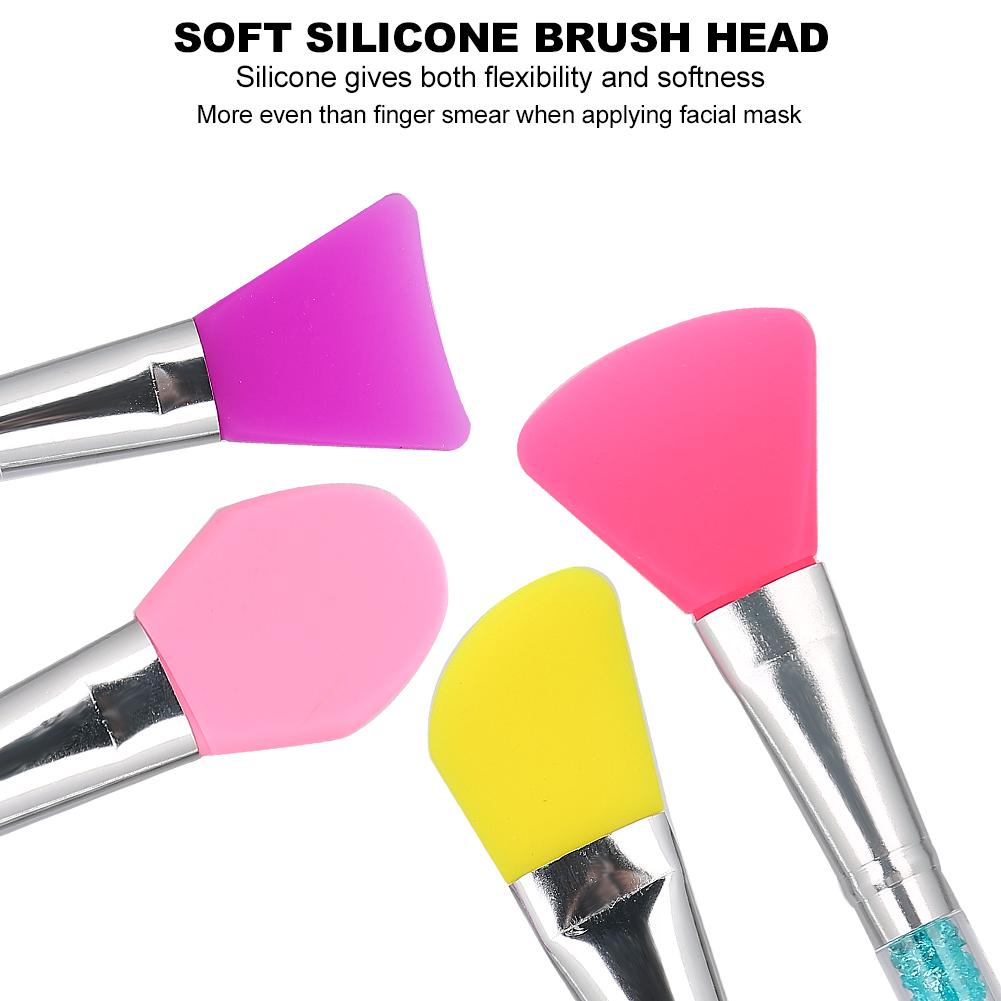 4pcs Face Mask Brush Facial Mud Mixing Silicone Makeup Brush Applicator Face Care