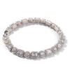 Hip Hop Professional Supplier 2019 New Launched Round&Square Stone Mix Gold Platinum Handmade Inlaid Iced Out Fancy Bracelet