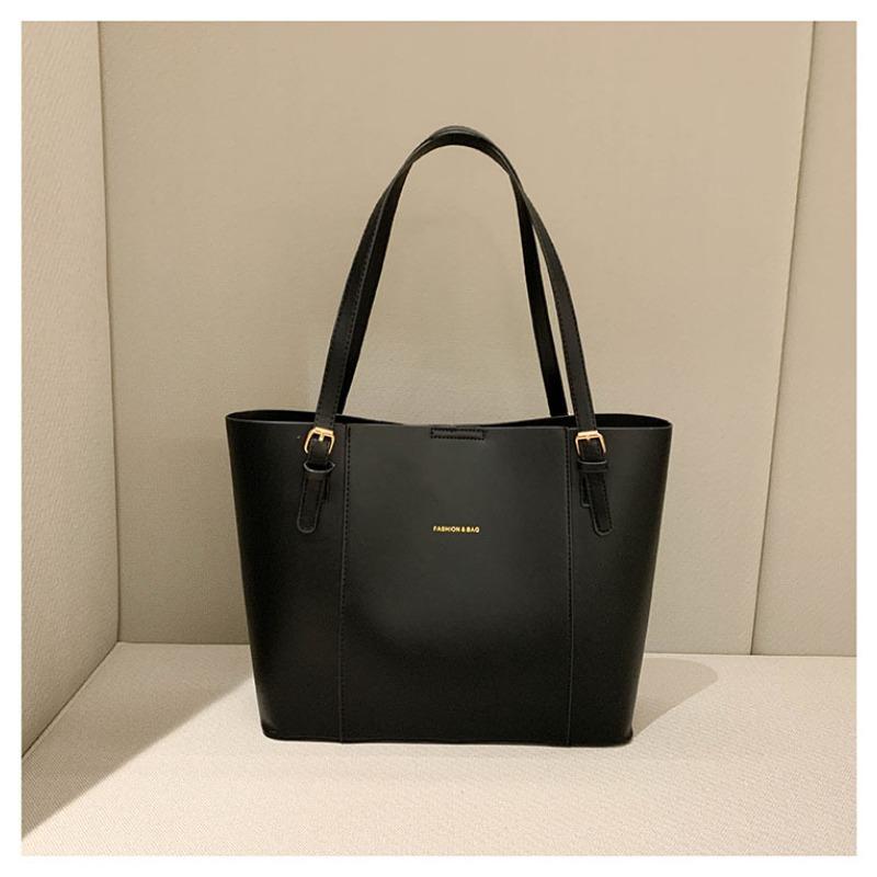 

Bag women s new casual fashion spring girl large-capacity tote bag shoulder bag going out hand-held color matching чорний
