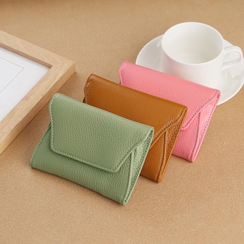 Porte-monnaie et porte-cartes en cuir de vachette japonais: Sac de Rangement Unisexe en Cuir Véritable