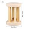 Cute Rabbit Roller Toys Natural Wooden Pine Dumbells Unicycle Bell Chew Toys for Guinea Pigs Rat Small Pet Molars Supplies