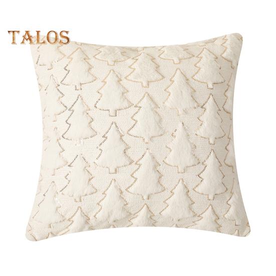 

Наволочка с пайетками и узором в виде рождественской елки, скрытая застежка-молния, наволочка для подушки для спальни, гостиной, дивана, новогоднее украшение для вечеринки, наволочка 45x45cm