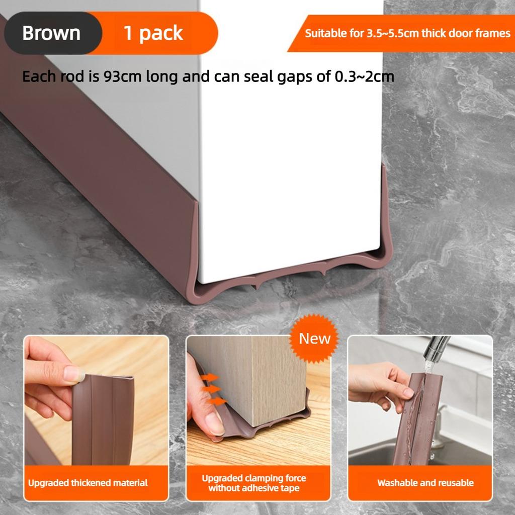 New No Adhesive Door Bottom Seal Strip Soundproof Windproof Weather Stripping Acoustic Panel Winter Door Accessories Door Seal