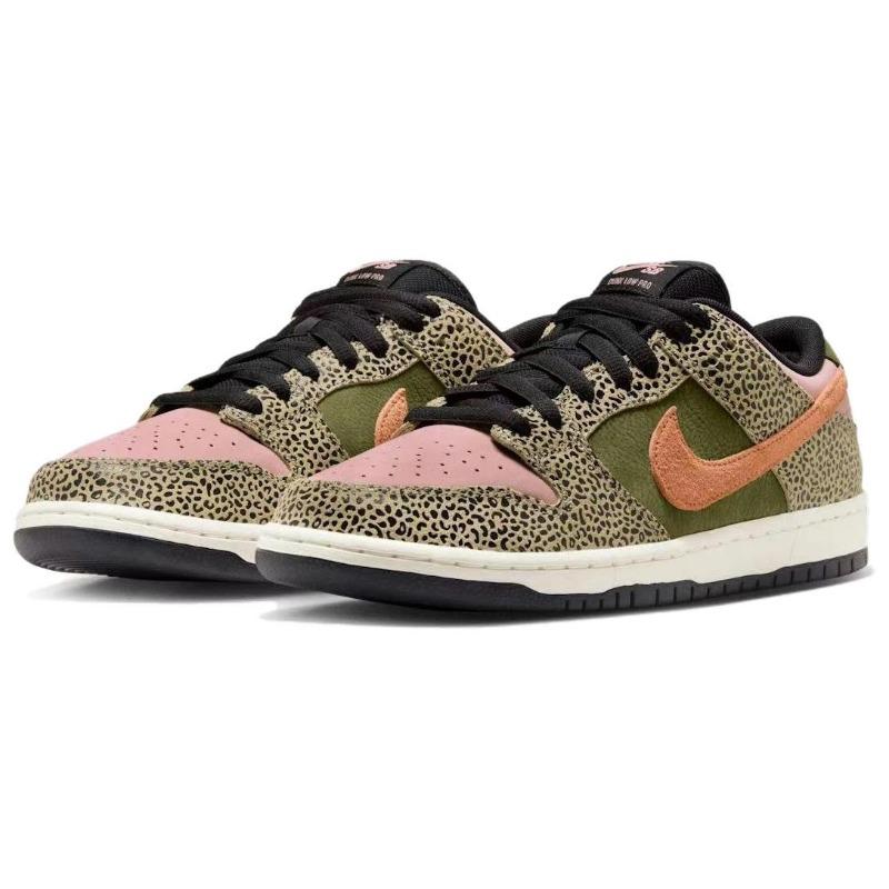 Nike X Arts-Rec Dunk SB Low Pro QS Scarpe da Skate Unisex Basse Marrone Verde IH3211-200
