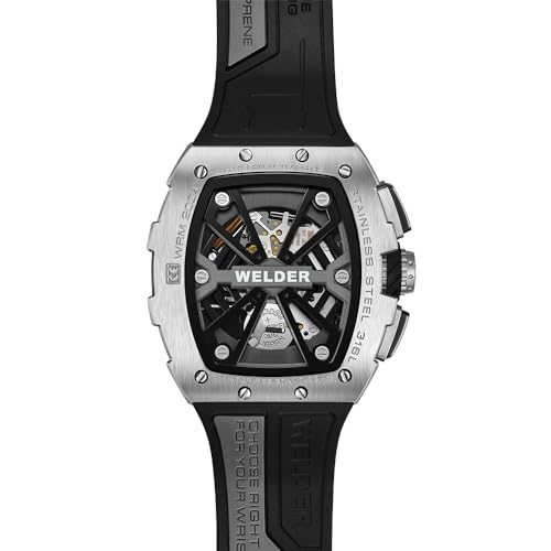 WELDER Moody W75 Dual Time Quartz Watch, WRM2004, Men's, Black, Authentic