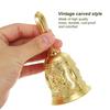 PATIKIL Set of 2 Dinner Bells, Antique Engraved Metal Hand Bells, for Dinner Service, Church, Weddings, and Christmas, Gold