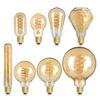 HOMZY E14 E27 Retro LED Spiral Filament Light Bulb 4W Warm Yellow 220V C35 A60 T45 ST64 T185 T225 G80 G95 G125 Vintage Edison Lamp