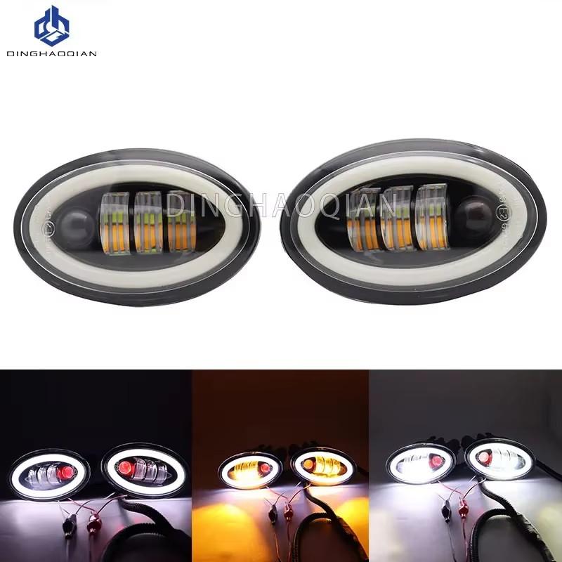 2 Pcs Fog Lights For Honda CRV CR-V  2017 2018 2019 Led Angel Eye DRL Daytime Running Light H11 12V High Bright