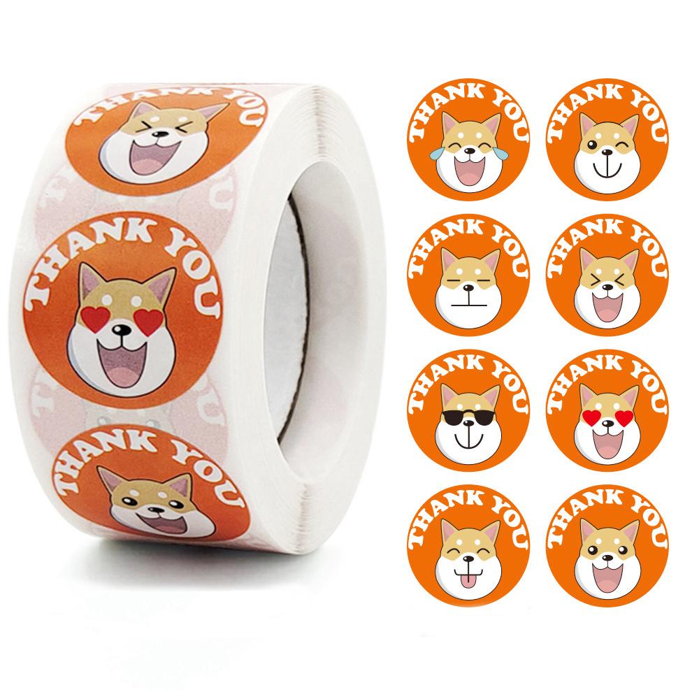 Custom Decal Stickerbook 8 Styles Cartoon Animals Thank You Note X042