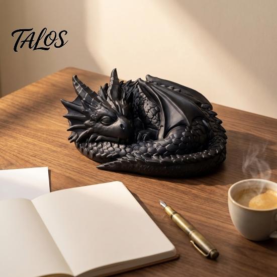 Cute Dragon Toy for Collectors 3D Printed Golden Statue, Fantasy Desktop Ornament, Collectible Creative Room Accessory Art Craft Toy, Unique Gift Kids