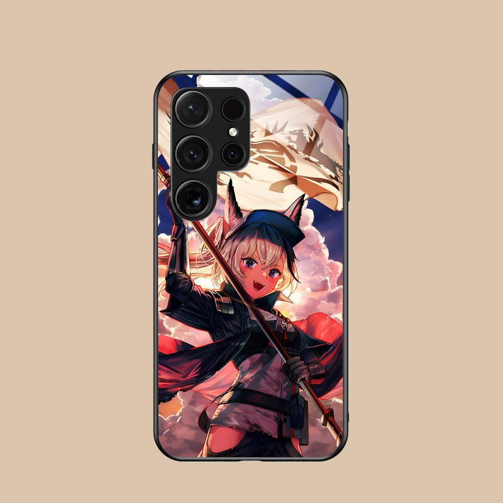 Arknights Grani Glas-Handyhülle für Samsung Galaxy A56 55 54 53 52 51 36 35 34 23 16 15 5G, farbenfrohe Hülle