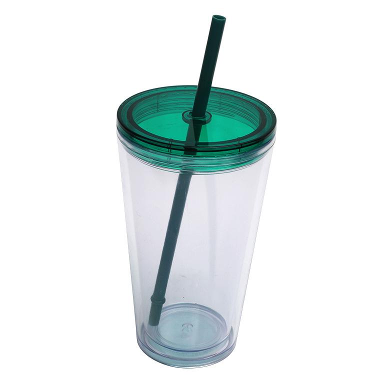 not predrilled 480ml 16oz clear plastic snow globe tumbler snow globe cup with straw and lid