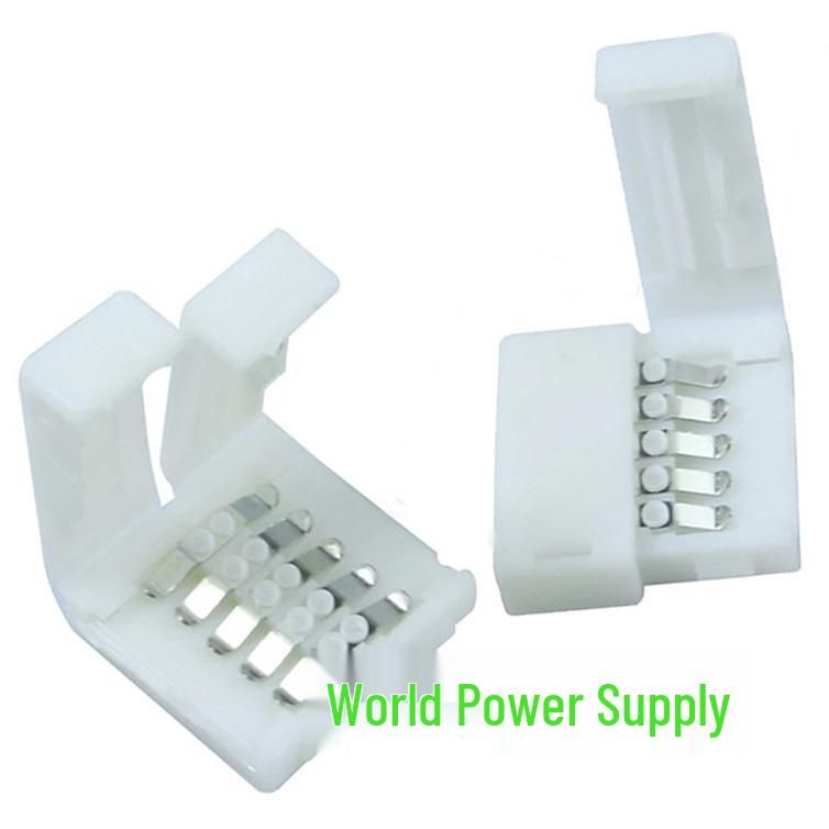 10mm 5-Pin RGBW LED Bare Board Solderless Strip Connector