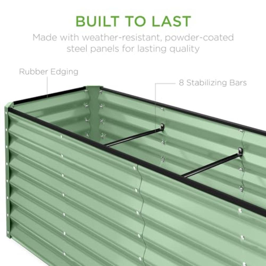 8x2x2ft Outdoor Metal Raised Garden Bed Rectangular Deep Root Planter Box for Vegetables Flowers Herbs and Succulents w 239 Gal