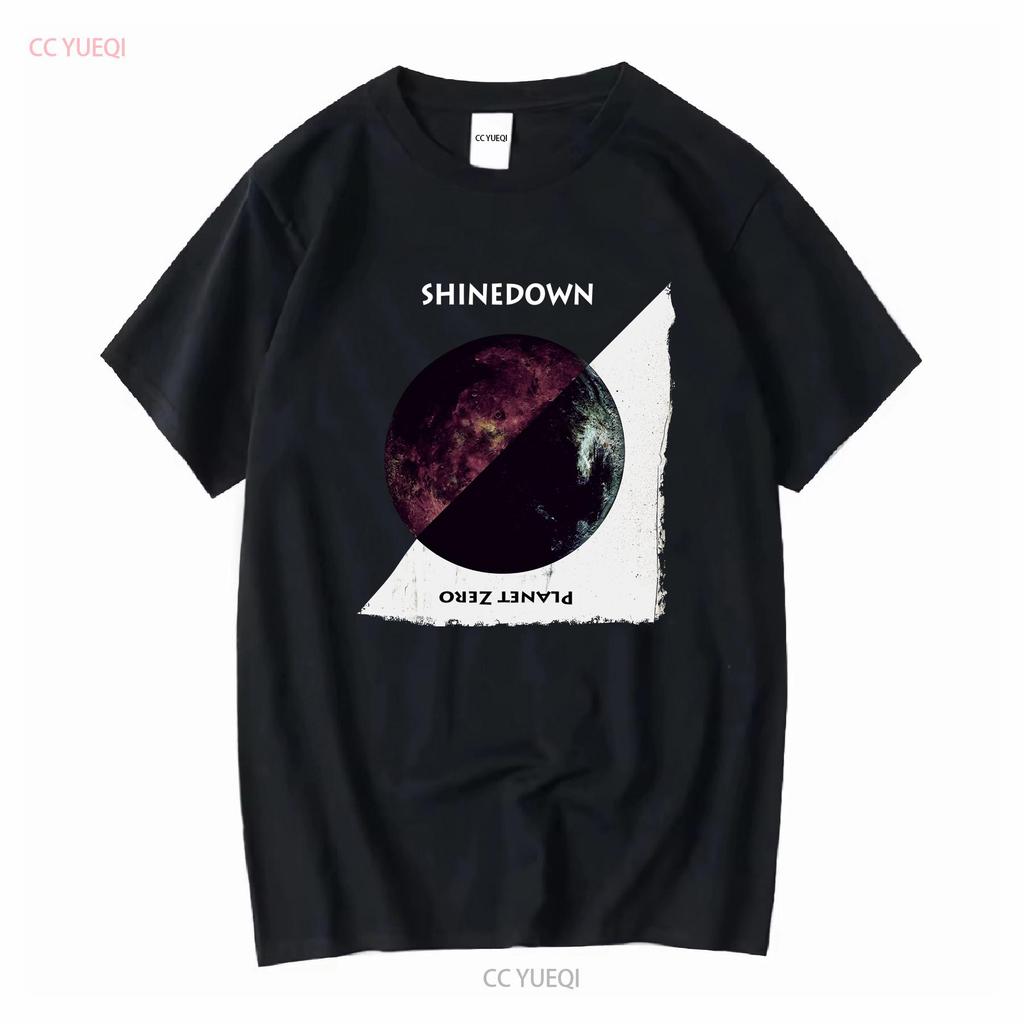 Shinedown Planet Zero T-Shirt Schwarz S 5XL Z8163 Lang- oder Kurzarm Vintage Gewaschen Lässiges Oberteil Für Den Alltag Mann