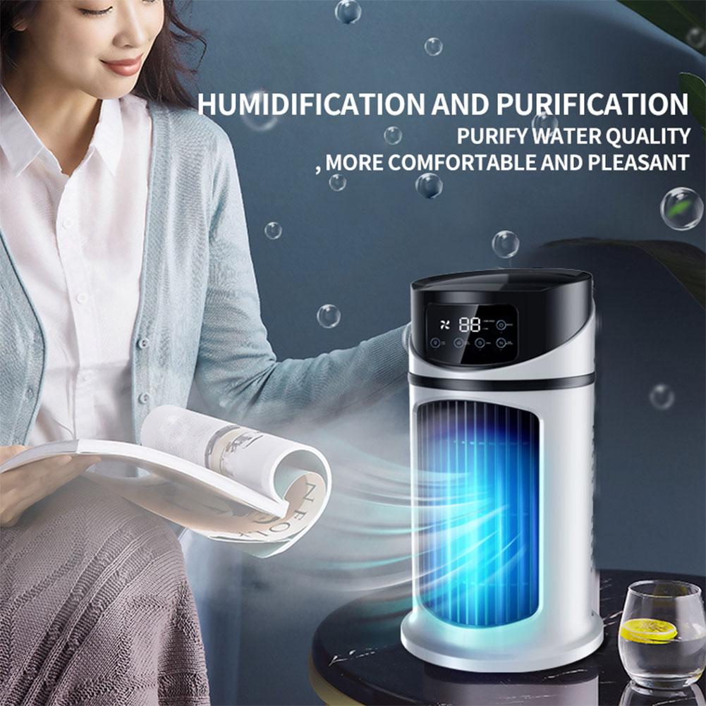 3 in 1 Mini Air Conditioner Air Cooler Fan Water Cooling Fan Portable 6 Speeds Air Conditioning Air Cooler For Home Office