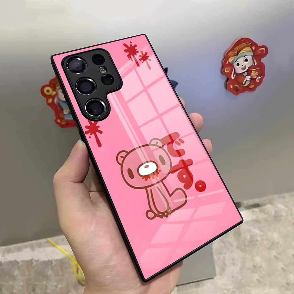 Cute G-Gloomy Bear Phone Case For Samsung S26 S25 Ultra S23 S22 S24 S20 Fe S21 Plus A54 A53 A16 Glass Cover