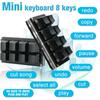 USB Wired Mini Keyboard RGB Black 8 Keys Custom Programmable Game Mechanical Gaming Keyboard Shortcut Keypad Key O7B2