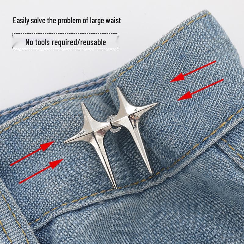 Adjustable Waist Buckle: Anti-Exposure Brooch for Jeans