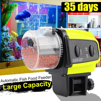 Auto Timer Large Feeding Fish Feeder Adjustable Aquarium Food