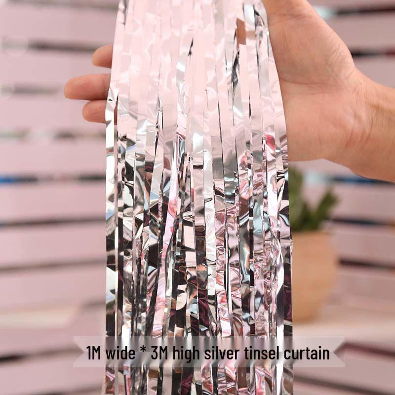 Laser Fringe Backdrop & Tinsel for Party or Event Decoration