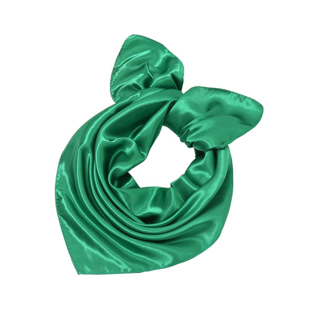 60*60cm Silk Scarves Women Square Satin Hijab Scarf Plain Handkerchief Shawls Wraps Head Scarf Female Headband Islamic Bandanna