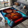 Horror Movie Chucky Pennywise Halloween Saw Character Carpet Rug for Living Room Bedroom Home Sofa Decoration,Non-slip Floor Mat