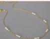 18K Gold-Plated Freshwater Pearl Necklace - Stylish Titanium Steel Clavicle Chain
