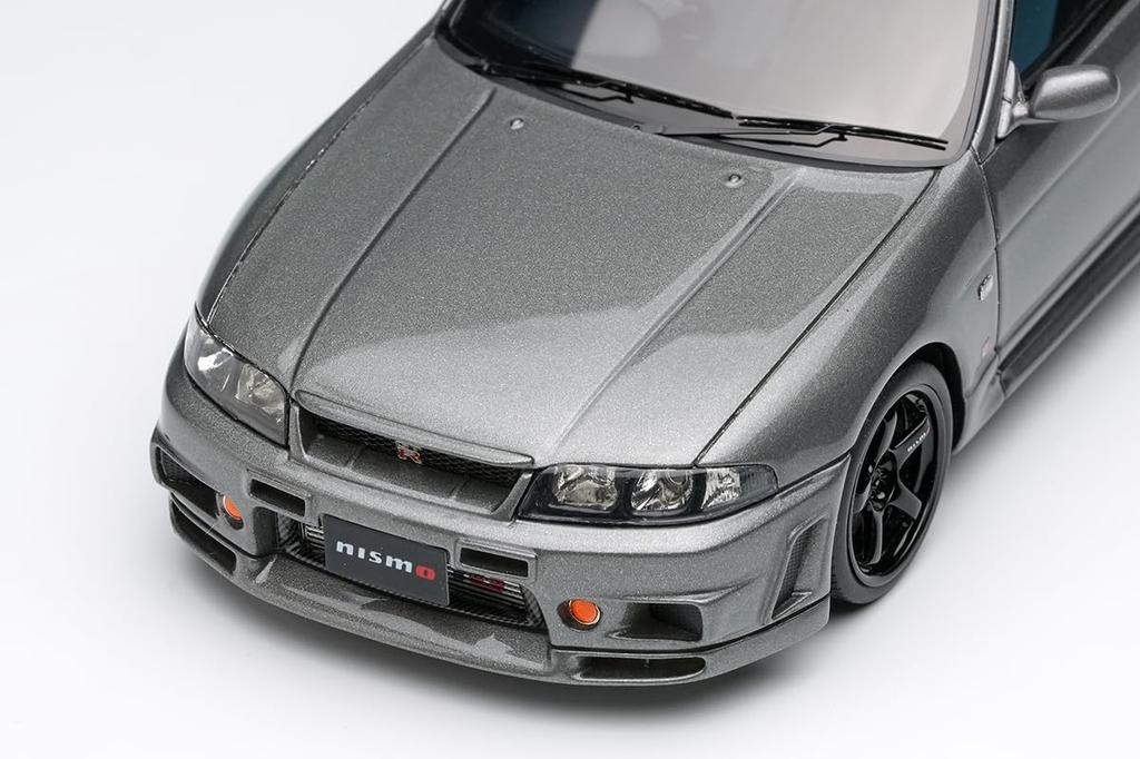 Make Up EIDOLON Nissan SKYLINE BCNR33 CRS 2022 Dark Metal Gray Finished Model EM770 1/43 GT-R (NISMO Version)