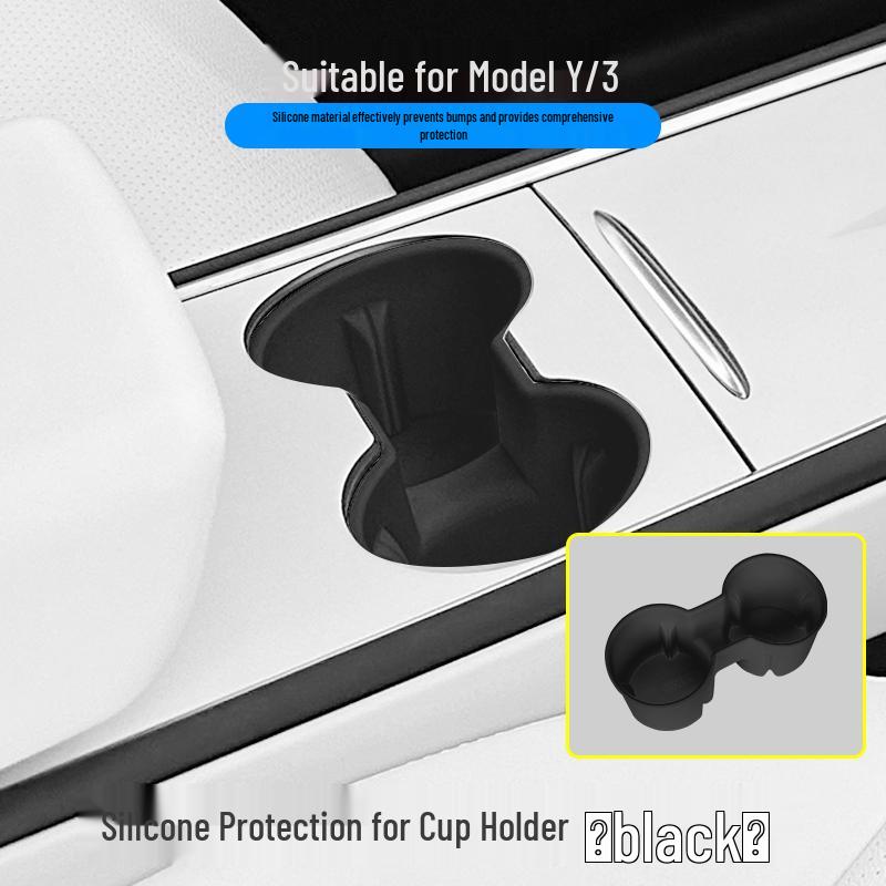 Tesla Model 3/Y Cup Holder Charger & Gear Shift Silicone Cover