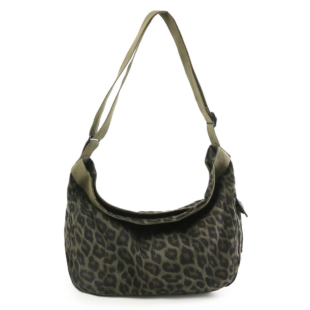 Winter fashion style lazy leopard print women's bag shoulder crossbody large capacity tote bag