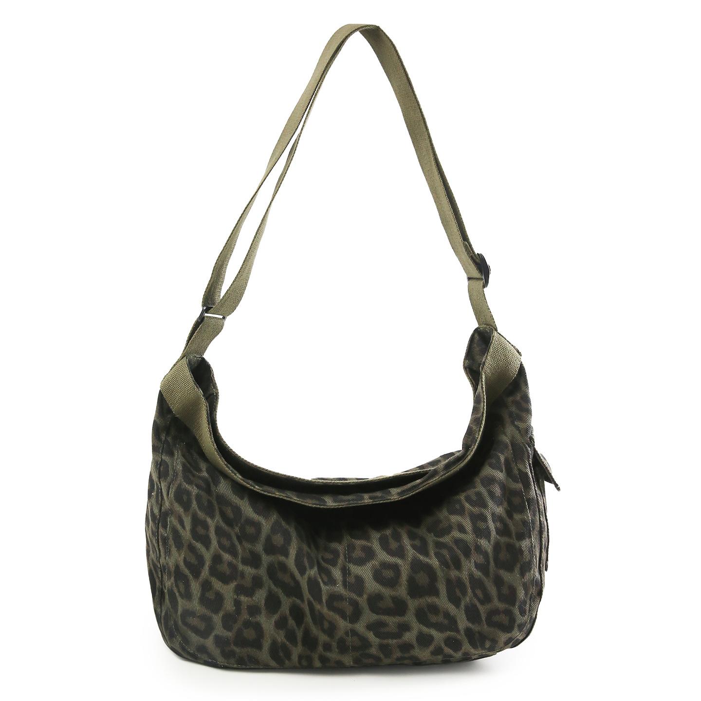 

Winter fashion style lazy leopard print women s bag shoulder crossbody large capacity tote bag