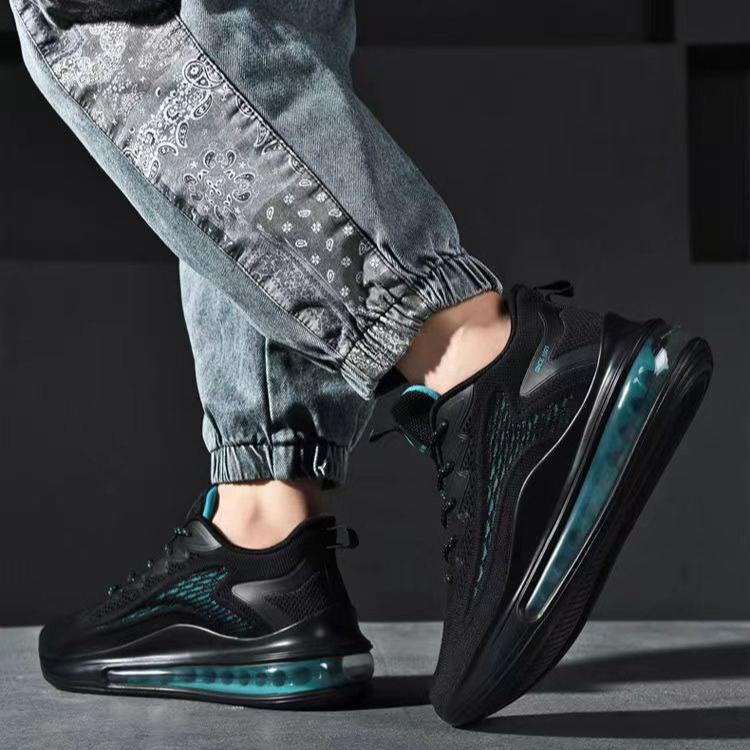 Fly-Knit Running Shoes for Men – Spring New Cushioned Air Cushion Athletic Sneakers, Versatile Casual Footwear